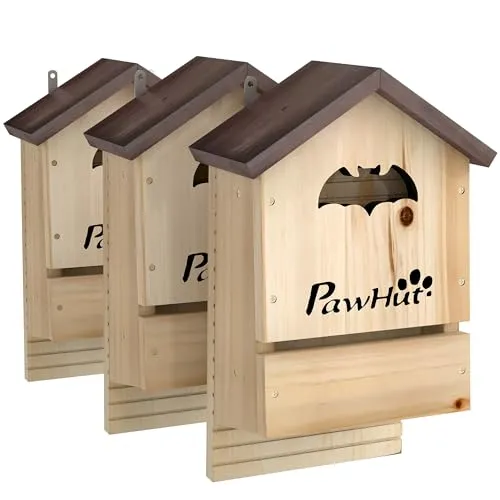 PawHut Fledermauskasten 3er Set aus Tannenholz