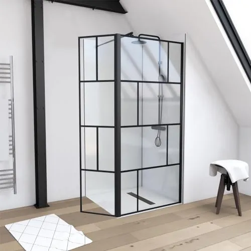 Marwell Walk-in-Dusche Bricks, 90+40 x 195 cm