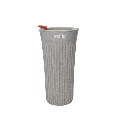 La Cafetière 'The Beanie' Mehrweg-Kaffeebecher, isolierter Reisebecher mit bequemem Griff und Auslaufschutz, 9% recycelte Kaffeeschalen, 45ml