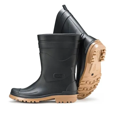 Ultrapower Fjordvik Vandrare - Herren Gummistiefel l Gartenstiefel | Matschstiefel | Festivalstiefel l 40-48, Farbe:Schwarz/Para (Braun), Gr.:44 / UK 9.5