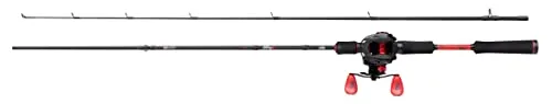 Abu Garcia MAX X Casting Rod and Baitcast Rollen Combo - Angelrollen für Raubfischangeln, modernes Design mit 24T Carbon-Rohling für höchste Sensibilität und langlebige Edelstahl-Ringe für präzise Würfe.