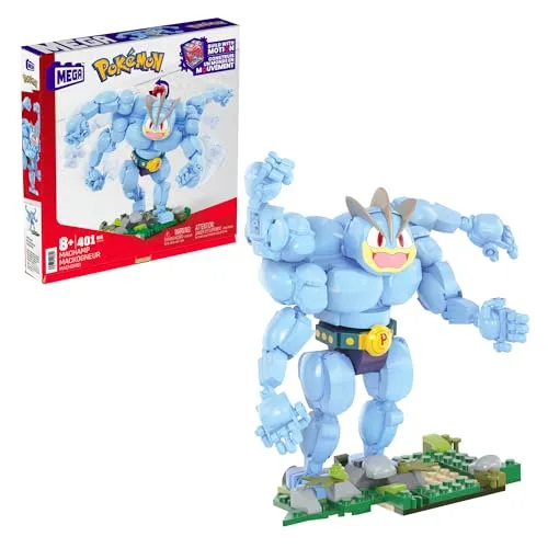 MEGA Pokémon Machomei Bauset - 399-teiliges Set mit beweglicher Figur - Fantastisches 399-teiliges Bauset mit beweglichem Machomei, ca. 18 cm groß. Ideal für Kinder ab 3 Jahren, fördert Kreativität und Motorik.
