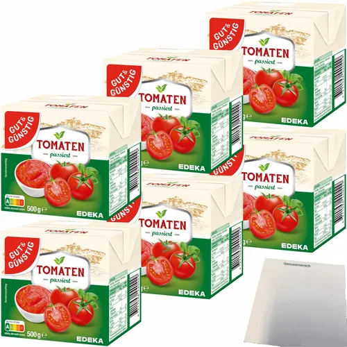 Gut&Günstig Tomaten passiert in praktischer Kartonverpackung 6x500g Packung usy