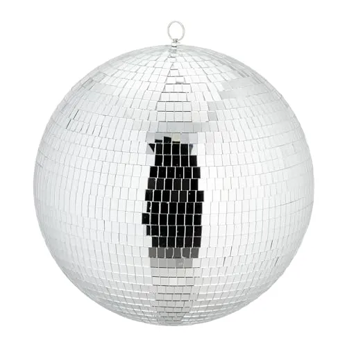 Discokugel 40 cm - Spiegelkugel für die perfekte Party - Licht-Effekte mit einer 40 cm großen silbernen Discokugel, die jede Feier zum Leuchten bringt. Ideal für Partys, Events und stimmungsvolle Dekoration.