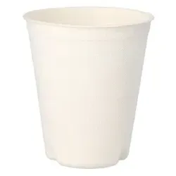 Trinkbecher Zuckerrohr `pure` 0,3 l - Party-Deko aus kompostierbarem Zuckerrohr, stabil und ideal für Heißgetränke bis 800 W mikrowellengeeignet, nachhaltig und umweltfreundlich.