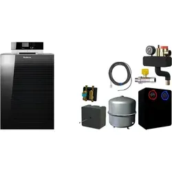 Buderus Gas-Brennwertkessel Logano plus KB192i.2-30, Heizkreis-Set HS25 + WMS1