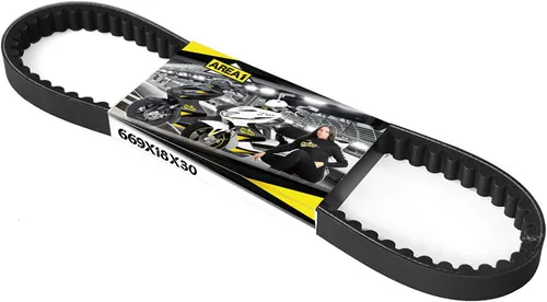 Area1 Zahnriemen Keilriemen 669x18x30 GY6 China 4-Takt Motorroller 50ccm 10 Zoll Räder, Kompatibel mit ATU Explorer AGM Baotian Rex RS Nova Motors