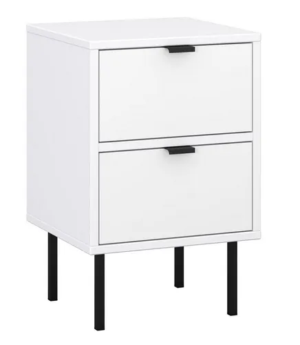 Ido Nachtkonsole Nachtschrank weiß 35x34x54cm mit 2 Schubladen