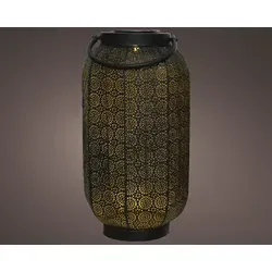 Lumineo LED Solarleuchte - Warmweiß, 36x20cm - Wetterfeste Solar Laterne in elegantem Schwarz, bietet 6 Stunden Dauerlicht für stimmungsvolle Abende im Außenbereich.