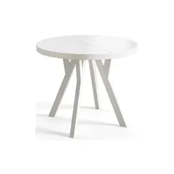 AlpiMeble Runder Esszimmertisch OVO, ausziehbar - Moderner Esszimmertisch mit ausziehbarer Funktion von 80 cm bis 130 cm Durchmesser, ideal für kleine Räume und vielseitig einsetzbar.