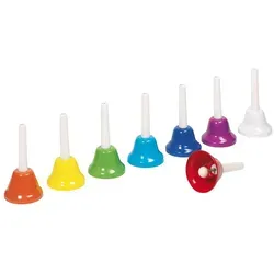 Toys Pure 61951 Glocken - 8 bunte Metallglocken, 13 cm, erzeugen traumhaft schöne Töne für kleine Klangfreunde