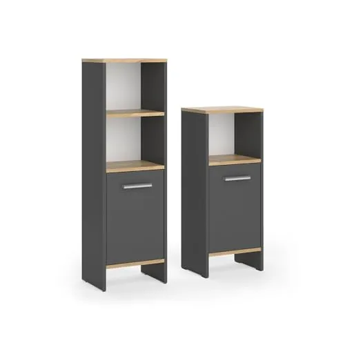 Vicco Badmöbel-Set Karli, Anthrazit, 2 Teile von Vicco