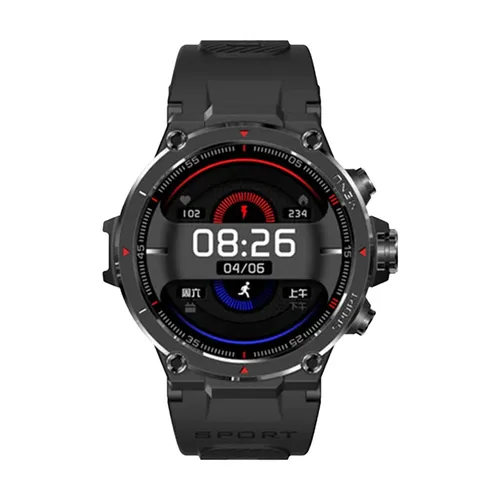 Knauermann GPS 2 (2023) Schwarz - Sportuhr mit AMOLED-Display - Smartwatch mit GPS/Galileo für präzise Standortbestimmung, 14 Sportmodi und bis zu 25 Tage Akkulaufzeit, ideal für Sportler und Fitness-Enthusiasten.
