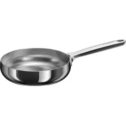 BergHOFF Home Bratpfanne Ø 20 cm, Edelstahlpfanne, & PTFE frei, Induktion, Elektro, Keramik & Gas, Spülmaschinenfest, Stellar Steel - Grau