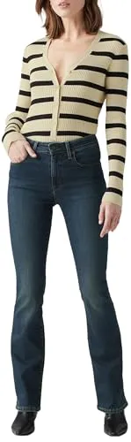 Levi's Damen 725 HIGH Rise Bootcut Jeans - Blue SWELL, 27W/32L - Jeans mit Bootcut Silhouette für ein langes Bein, schlanke Passform an Hüfte und Oberschenkeln, ideal für einen stylishen Look.