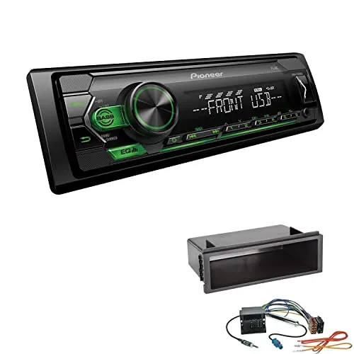 Pioneer MVH-S120UBG 1-DIN Autoradio mit USB und grüner Beleuchtung für VW T5 bis 2015