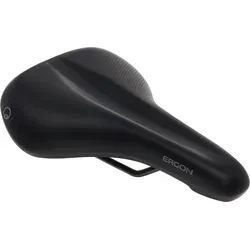Ergon ST Gel Sattel für Herren, Schwarz S/M - Fahrradsattel mit orthopädischem Komfortschaum und Gel-Pads für optimalen Fahrkomfort. Speziell für Tourenfahrer entwickelt, verhindert er Taubheitsgefühle und Druckspitzen auf langen Strecken.
