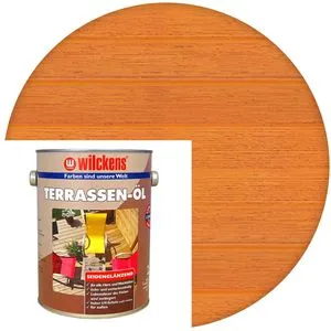 Wilckens Terrassen-Öl 2,5 l Teak - Holzöl für Terrassen, schützt effektiv vor Witterungseinflüssen und verlängert die Lebensdauer von Hart- und Weichhölzern im Außenbereich. Ergiebigkeit: ca. 22-25 m² pro Anstrich.