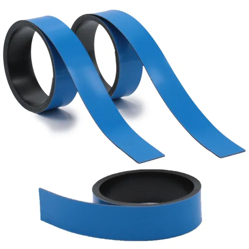 3x Magnet-Streifen Blau I 2 cm x 1 m Magnetband Whiteboardmarkierer I  mag_251
