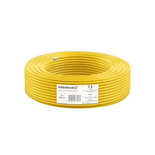 PremiumX 30m CAT 7A Netzwerkkabel - Hochgeschwindigkeits LAN Kabel für Datenübertragungen bis zu 10 Gigabit. Ideal für strukturierte Verkabelungen, mit doppelter Schirmung für minimale Störungen. Zukunftssicher für alle Multimedia-Anwendungen.