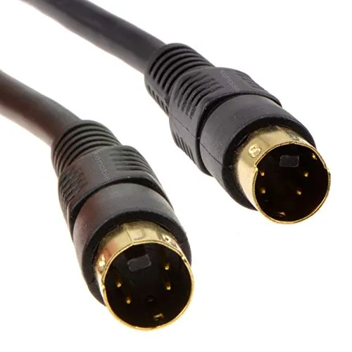 SVHS S-Video Stecker Zum Stecker Video Kabel 4 Polig mini DIN Vergoldeten 1,5 m [1.5 Meter/1,5m]
