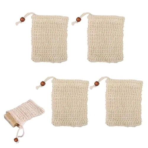 Stück Seifensäckchen Feste Seife,Seifenbeutel mit Farbigen Labels zum Unterscheiden Seifennetz Extra Groß für Festes Shampoo Natur Seifen Säckchen,Duschen Bag,Netzbeutel,Netztasche,Reiseseifenbeutel 4