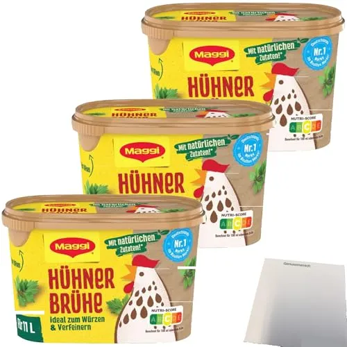 usy Bundle für Maggi Hühner Brühe 3er Pack (3x231g Dose) + usy Block