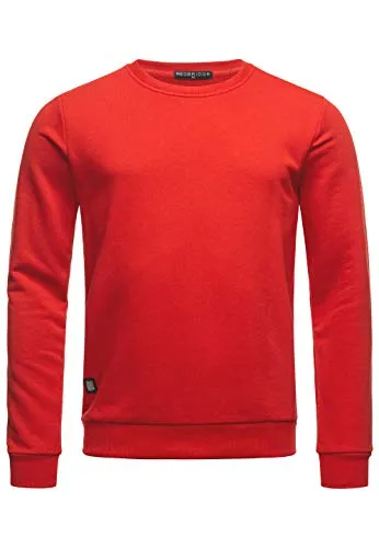 Redbridge Herren Crewneck Sweatshirt Pullover Premium Basic Rot 3XL