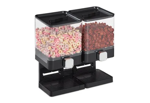 Müslispender Cerealienspender 3,5 l - Praktischer Snackspender für Müsli und Cornflakes, aus robustem ABS-Kunststoff, ideal für eine einfache und saubere Portionskontrolle in der Küche.