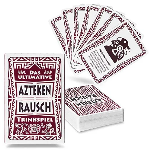 Aztekenrausch Party Kartenspiel - Gesellschaftsspiel für Erwachsene 2-8 Spieler - Das wohl lustigste Karten-Partyspiel der Welt; DEUTSCHE Version