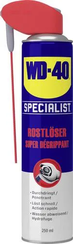 Rostlöser WD40 Specialist Rostlöserspray 250 ml Smart Straw Durchdringt und trennt festsitzende Teile 491028/NBA