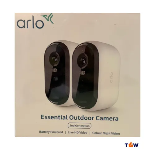 Arlo Essential 2 HD XL Batterie Überwachungskamera - Kabellose Überwachungskamera mit 1080p Video und bis zu 2 Jahren Akkulaufzeit. Ideal für umfassende Sicherheit im Außenbereich.