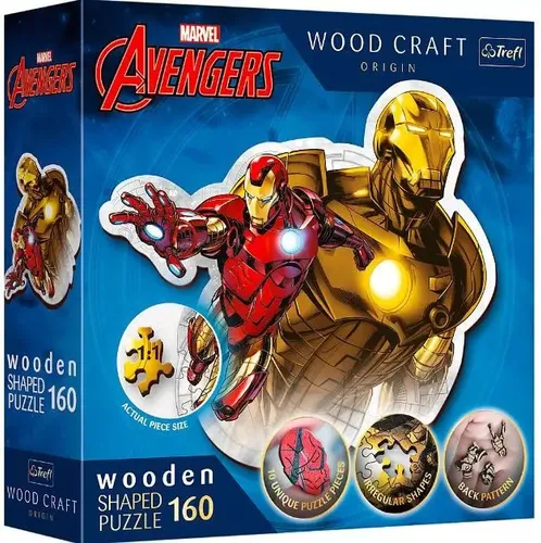Puzzle 160 elementów Puzzle drewniane konturowe Odważny Iron Man T 5900511201833