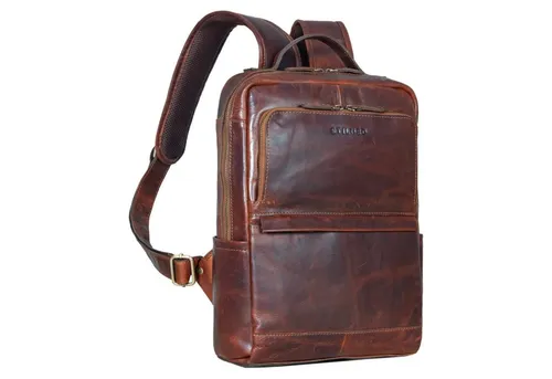 STILORD 'Albie' Laptop-Rucksack aus Leder 13,3 Zoll - Unisex Laptop-Rucksack für Büro, Schule und Uni. Hochwertiges Echtleder und elegantes Vintage Design bieten maximalen Stauraum und Stil für Ihren Alltag.