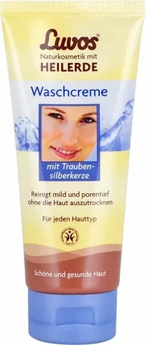 Luvos Naturkosmetik mit Heilerde Waschcreme - Gesichtsreinigung mit sanfter Heilerde-Formel, die überschüssigen Talg und Unreinheiten entfernt, ohne die Haut auszutrocknen. Für klare und strahlende Haut.