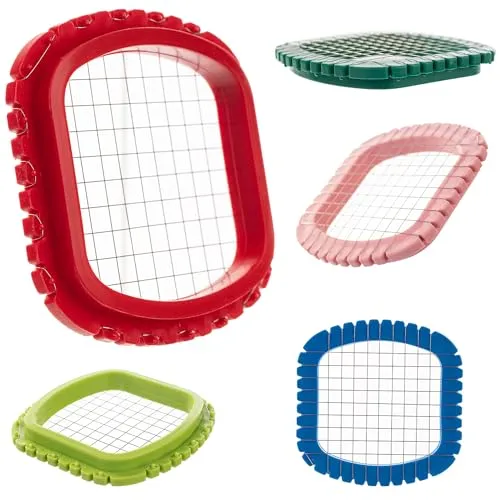 KADAX Würfelschneider für gekochtes Gemüse und Eier, präziser Gemüseschneider für gleichmäßige Würfel, Eierschneider aus Kunststoff, ideal für Salate (1 Stück)