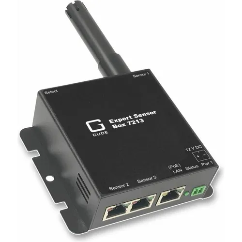 Gude Expert Sensor Box 7213-2 - Umgebungsüberwachungsgerät - Gude Expert Sensor Box 7213-2 - Umgebungsüberwachungsgerät mit 100Mb LAN für einfache Schienenmontage. Ideal für präzise Messungen in verschiedenen Anwendungen.