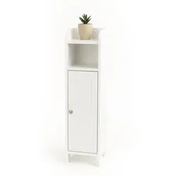 Badezimmerschrank Badschrank Nischenschrank weiß - Stilvoller Landhaus-Badezimmerschrank mit 5 verstellbaren Regalfächern, ideal für platzsparende Aufbewahrung in Ihrem Badezimmer.