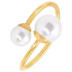 Heideman Fingerring Carlie goldfarben (Ring, 1-tlg., inkl. Geschenkverpackung), Perlenring für Frauen goldfarben 56 (17.8)