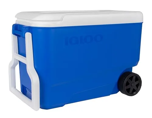 Igloo Passiv-Kühlbox Wheelie Cool 38, große leichte Thermobox mit Rollen für Camping, Freizeit, Boot und Festival, 36 l