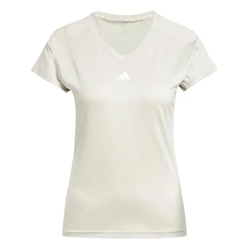 ADIDAS Damen Shirt AEROREADY Train Essentials V-Neck - T-Shirts mit feuchtigkeitsabsorbierender AEROREADY Technologie für ein trockenes Tragegefühl und volle Bewegungsfreiheit. Hergestellt aus mindestens 70 % recycelten Materialien.