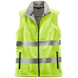 Terrax Workwear Warnweste Herren Warnschutzweste Arbeitsweste Softshell mit Fleece-Innenseite gelb 3XL