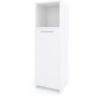 Vicco Midischrank Kiko, Weiß, 30 x 95 cm - Midischrank in modernem Weiß, platzsparend mit 1 Scharniertür und Ablagefach, ideal für kleine Räume und zur optimalen Nutzung von Stauraum.