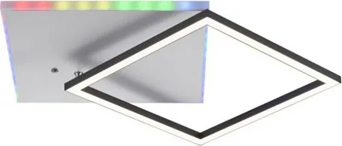 LED Deckenleuchte, stahl, dimmbar Fernbedienung RGB LED, L 59 cm