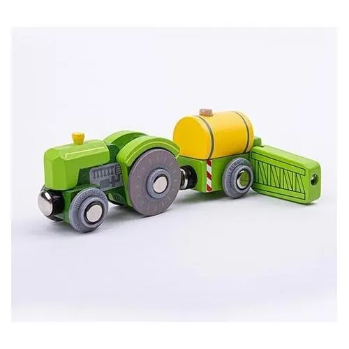 Bigjigs Traktor und mit Heuwagen (BJT495)