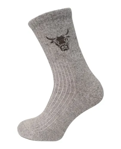HomeOfSocks Wollsocke Yak Crew hellgrau von HomeOfSocks