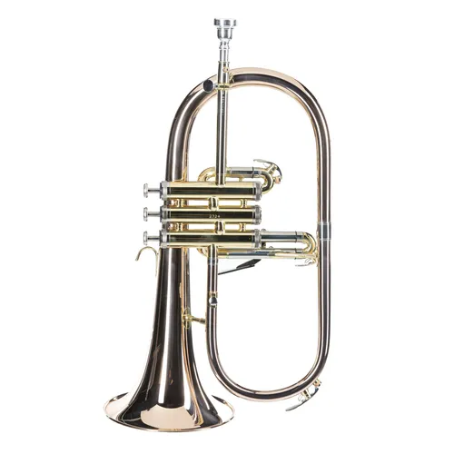 Monzani MZFH-333 Bb-Flügelhorn - Flügelhorn mit Perinetventil, korrosionsbeständigem Kupferkorpus und Trigger-Funktion für präzise Intonation – ideal für Klangliebhaber!