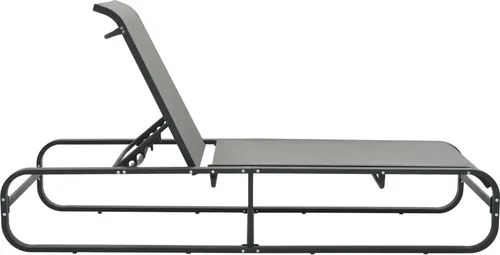 vidaXL Sonnenliege Aluminium und Textilene - Gartenliegen aus pulverbeschichtetem Aluminium und pflegeleichtem Textilene, wasserfest und mit verstellbarer Rückenlehne für optimalen Komfort im Außenbereich.