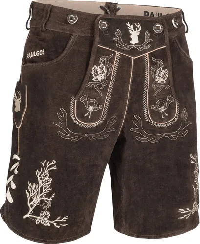 PAULGOS Herren Trachten Lederhose Kurz von PAULGOS