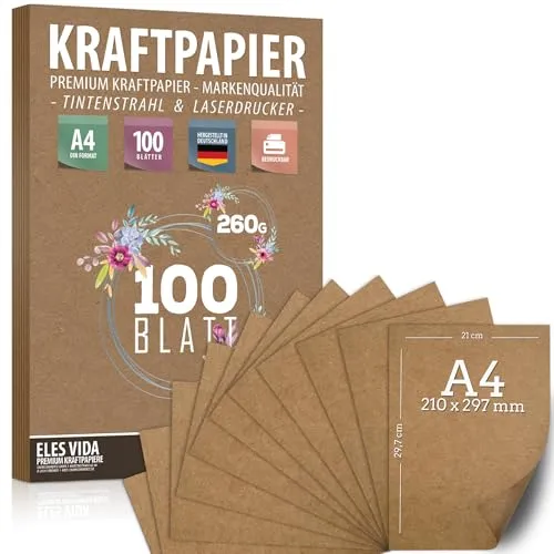 Blatt Kraftpapier A4 Set